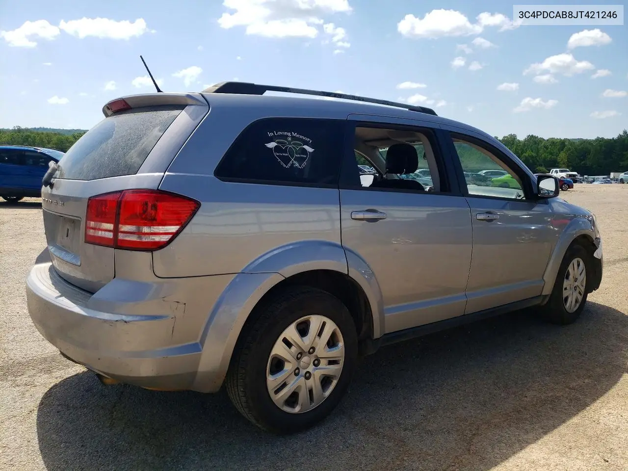 2018 Dodge Journey Se VIN: 3C4PDCAB8JT421246 Lot: 56749136