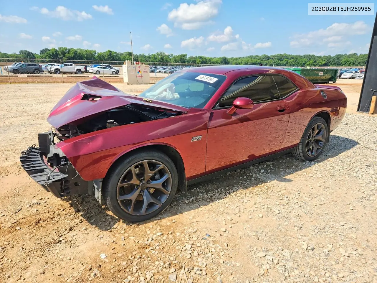 2018 Dodge Challenger R VIN: 2C3CDZBT5JH259985 Lot: 56879786