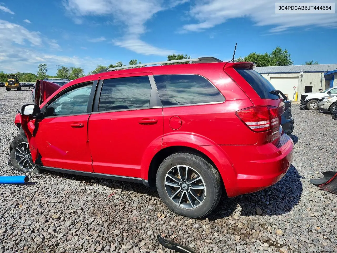 2018 Dodge Journey Se VIN: 3C4PDCAB6JT444654 Lot: 57429366