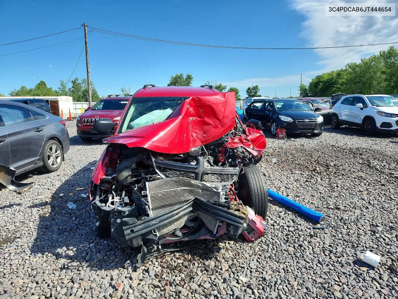 2018 Dodge Journey Se VIN: 3C4PDCAB6JT444654 Lot: 57429366