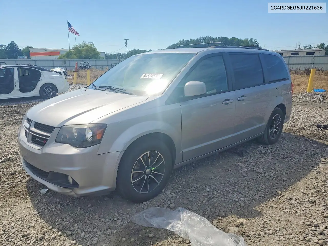 2018 Dodge Grand Caravan Gt VIN: 2C4RDGEG6JR221636 Lot: 58554566