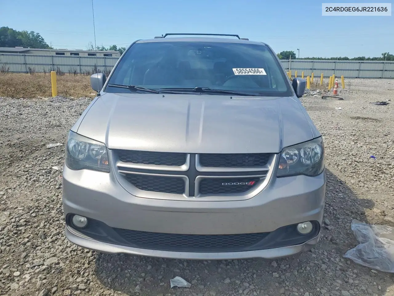 2018 Dodge Grand Caravan Gt VIN: 2C4RDGEG6JR221636 Lot: 58554566