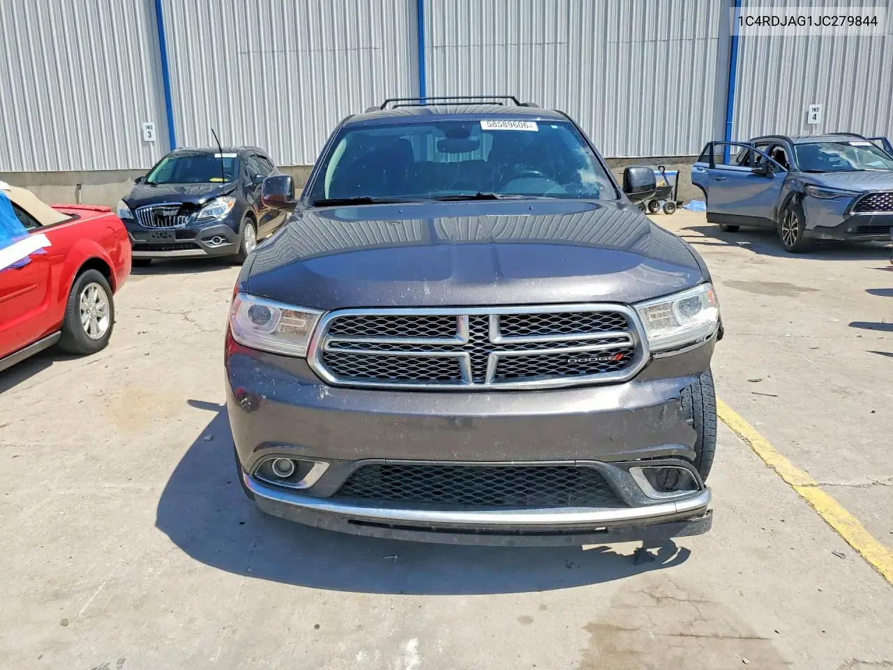 2018 Dodge Durango Sxt VIN: 1C4RDJAG1JC279844 Lot: 58589606