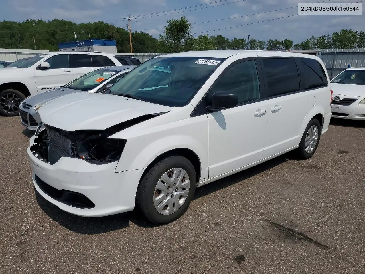 2018 Dodge Grand Caravan Se VIN: 2C4RDGBG0JR160644 Lot: 61763616