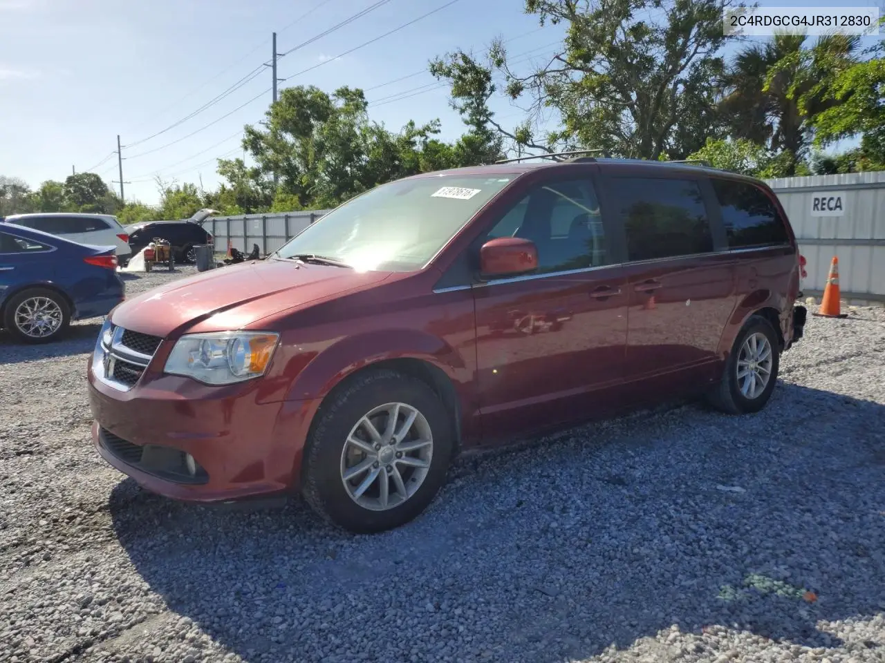 2018 Dodge Grand Caravan Sxt VIN: 2C4RDGCG4JR312830 Lot: 61978616