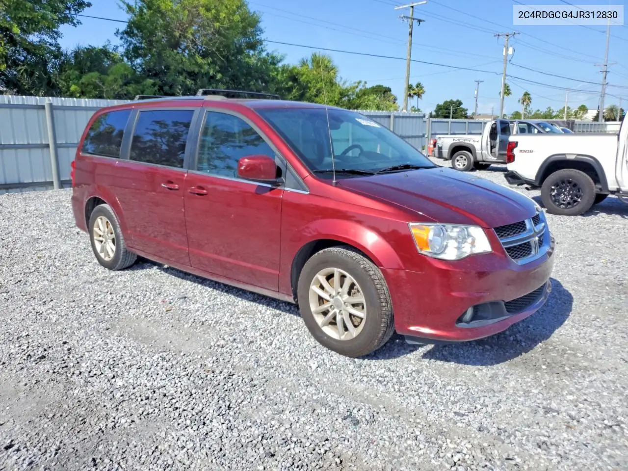 2018 Dodge Grand Caravan Sxt VIN: 2C4RDGCG4JR312830 Lot: 61978616
