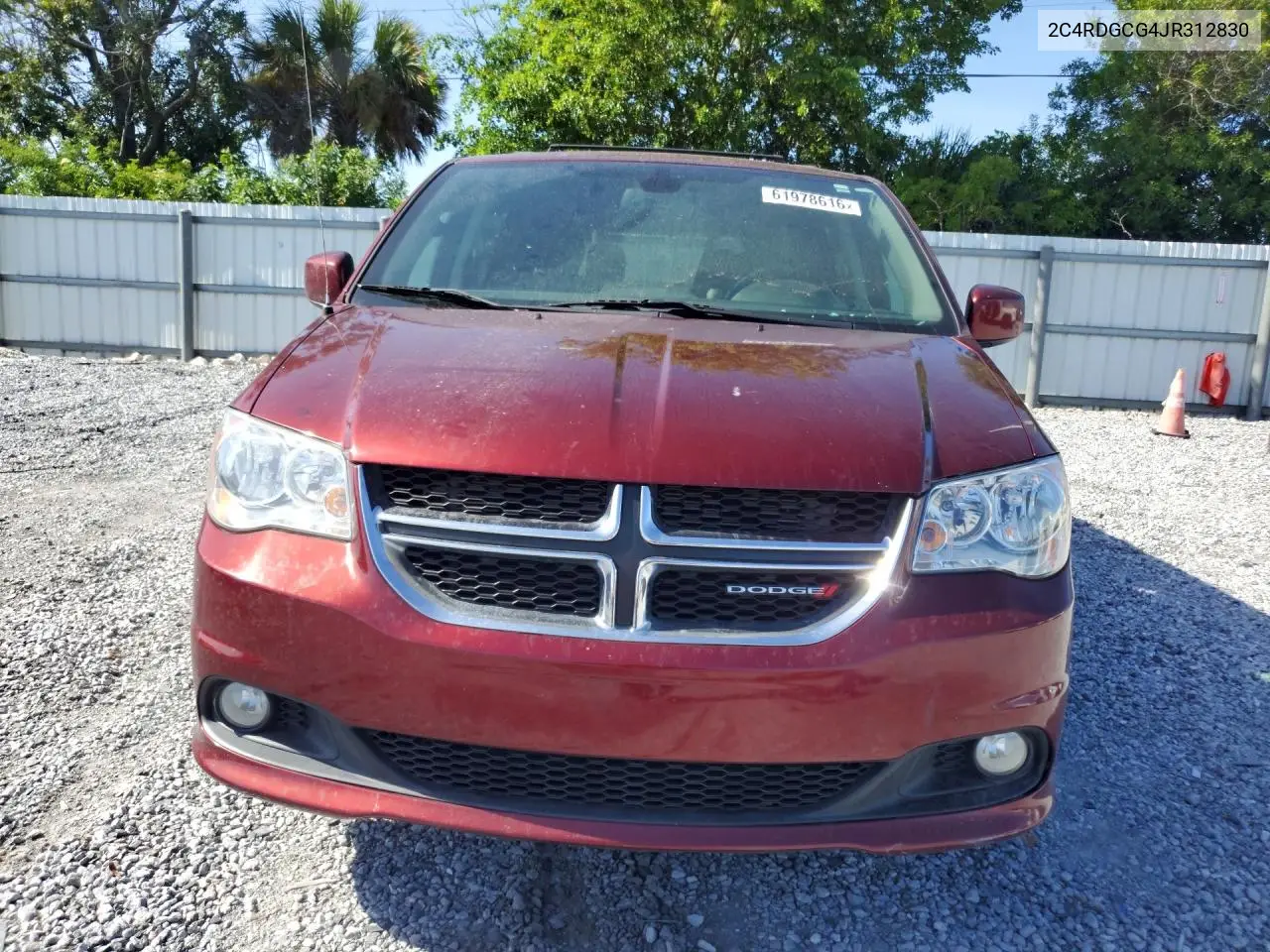 2018 Dodge Grand Caravan Sxt VIN: 2C4RDGCG4JR312830 Lot: 61978616