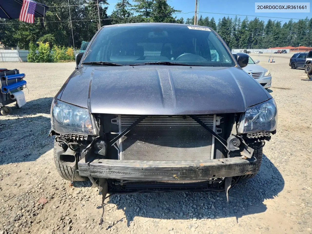 2018 Dodge Grand Caravan Sxt VIN: 2C4RDGCGXJR361661 Lot: 62103196