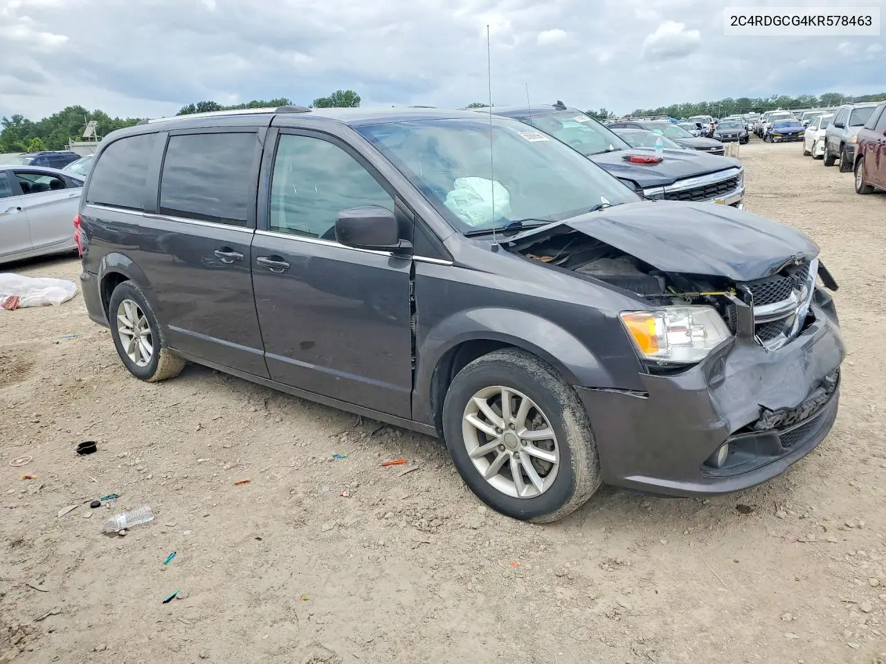 2019 Dodge Grand Caravan Sxt VIN: 2C4RDGCG4KR578463 Lot: 56989696