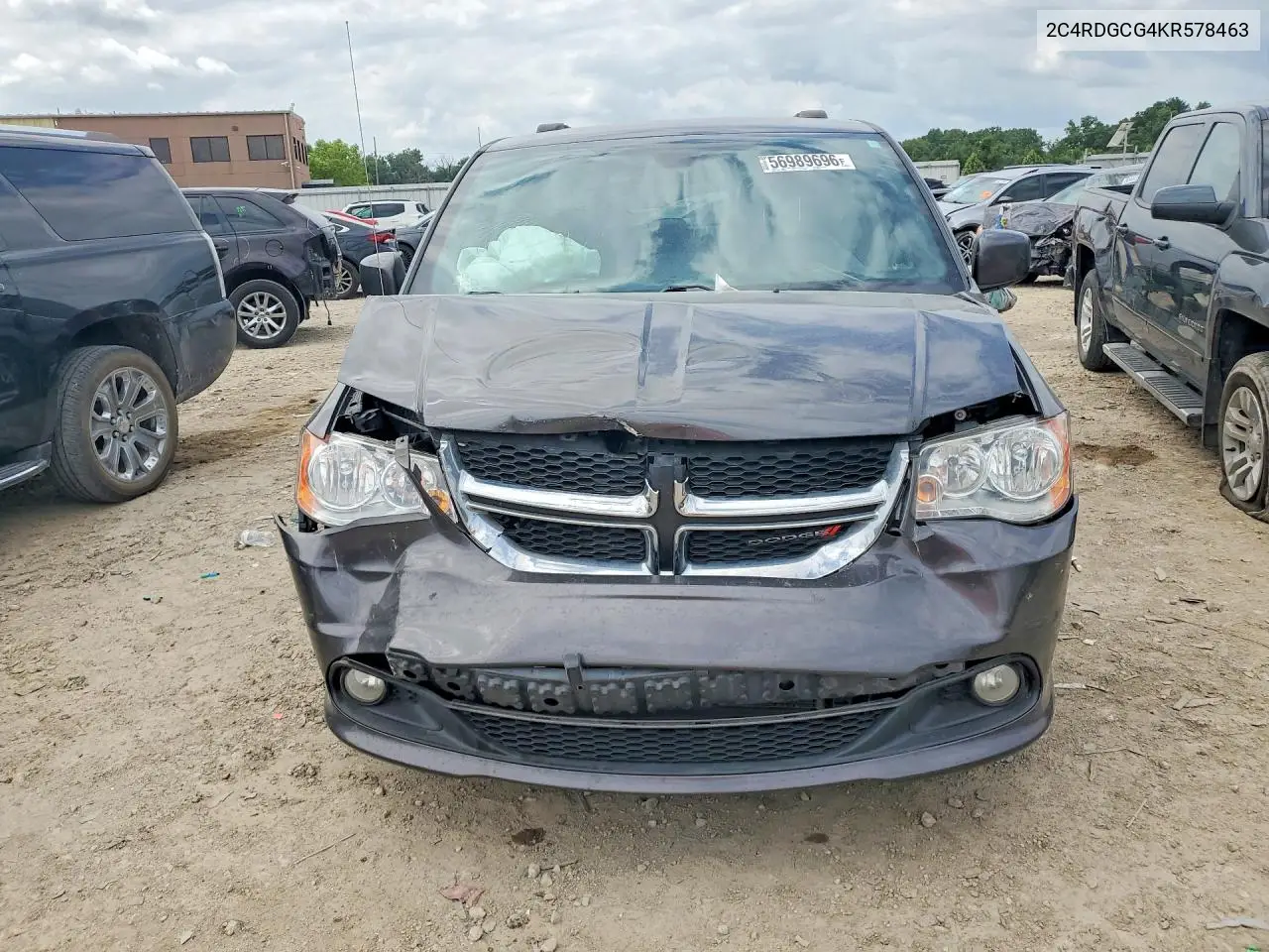 2019 Dodge Grand Caravan Sxt VIN: 2C4RDGCG4KR578463 Lot: 56989696