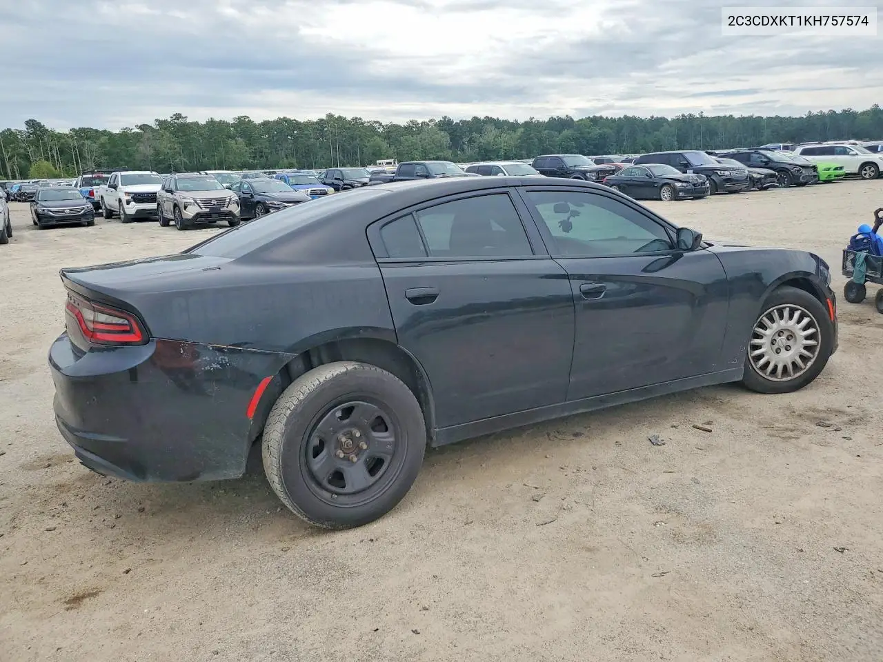 2019 Dodge Charger Police VIN: 2C3CDXKT1KH757574 Lot: 57558756