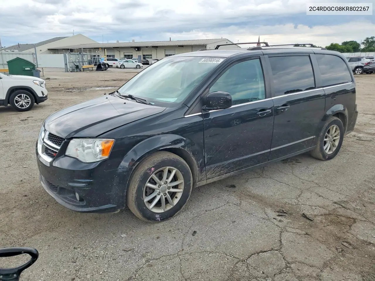 2019 Dodge Grand Caravan Sxt VIN: 2C4RDGCG8KR802267 Lot: 58096916