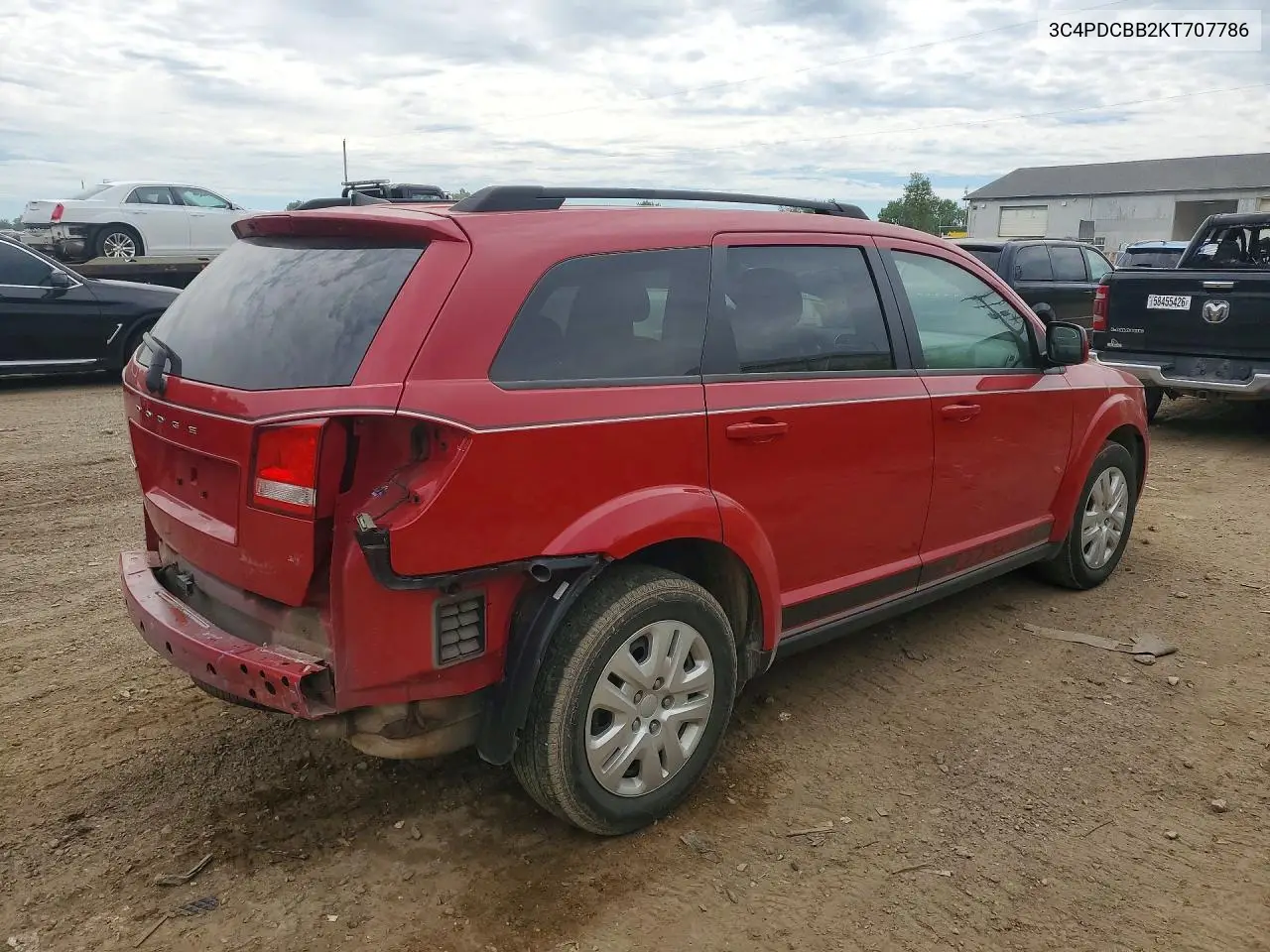 2019 Dodge Journey Se VIN: 3C4PDCBB2KT707786 Lot: 58563716