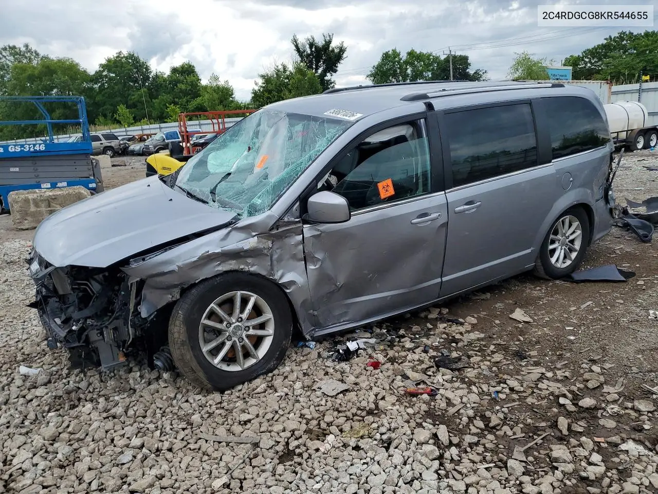 2019 Dodge Grand Caravan Sxt VIN: 2C4RDGCG8KR544655 Lot: 58601026
