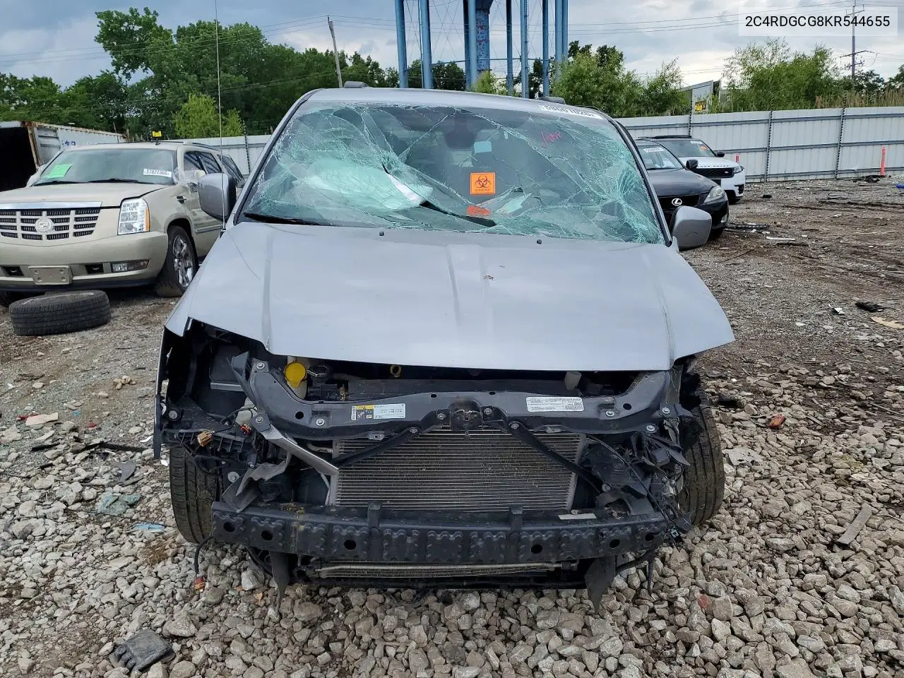 2019 Dodge Grand Caravan Sxt VIN: 2C4RDGCG8KR544655 Lot: 58601026
