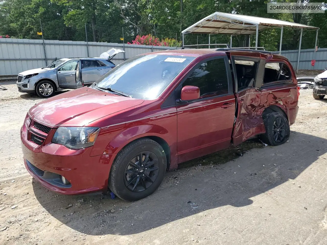2019 Dodge Grand Caravan Gt VIN: 2C4RDGEG8KR785693 Lot: 61155436