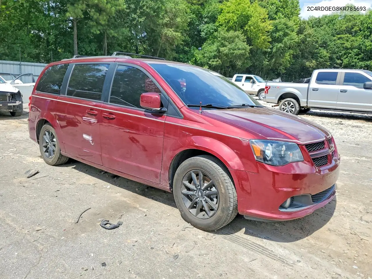2019 Dodge Grand Caravan Gt VIN: 2C4RDGEG8KR785693 Lot: 61155436