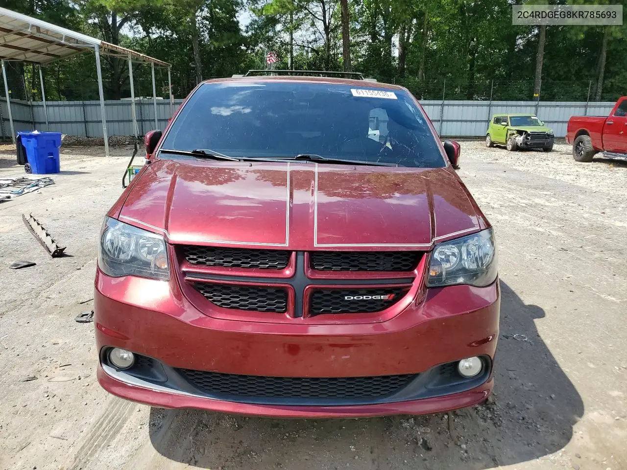 2019 Dodge Grand Caravan Gt VIN: 2C4RDGEG8KR785693 Lot: 61155436