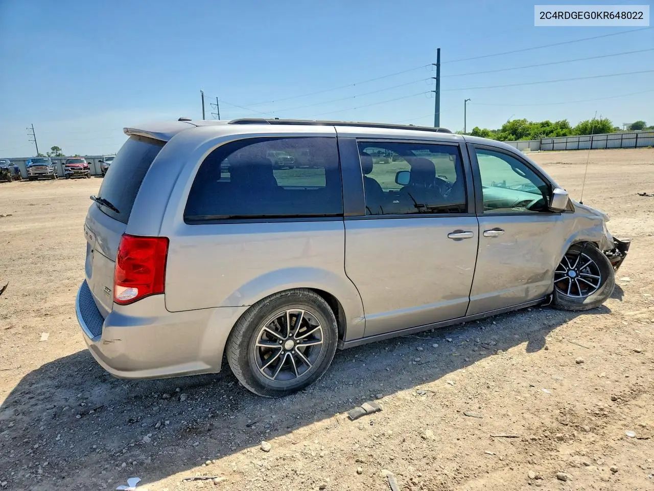 2019 Dodge Grand Caravan Gt VIN: 2C4RDGEG0KR648022 Lot: 61804896