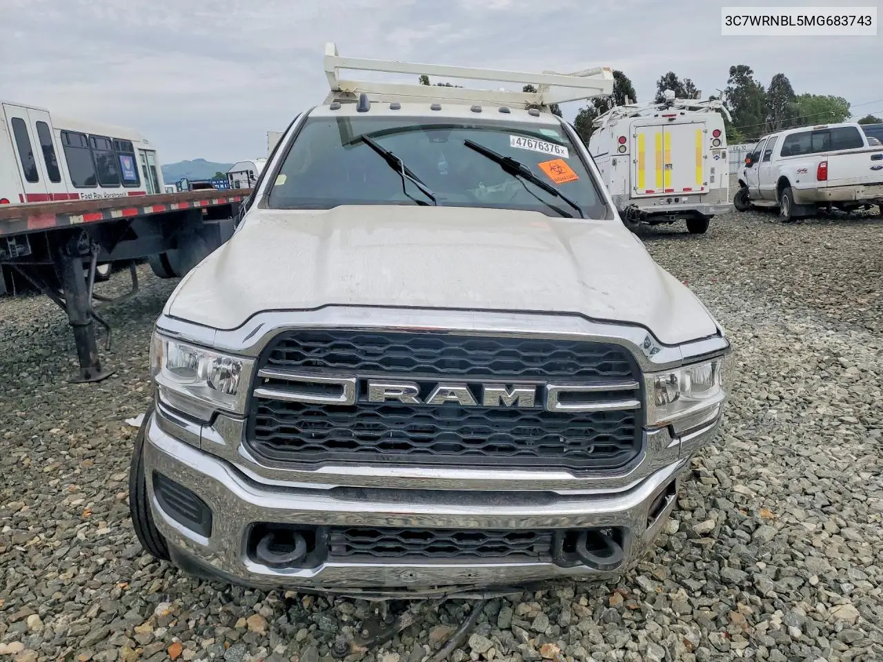 2021 Dodge Ram 5500 Flatbed Truck VIN: 3C7WRNBL5MG683743 Lot: 47676376
