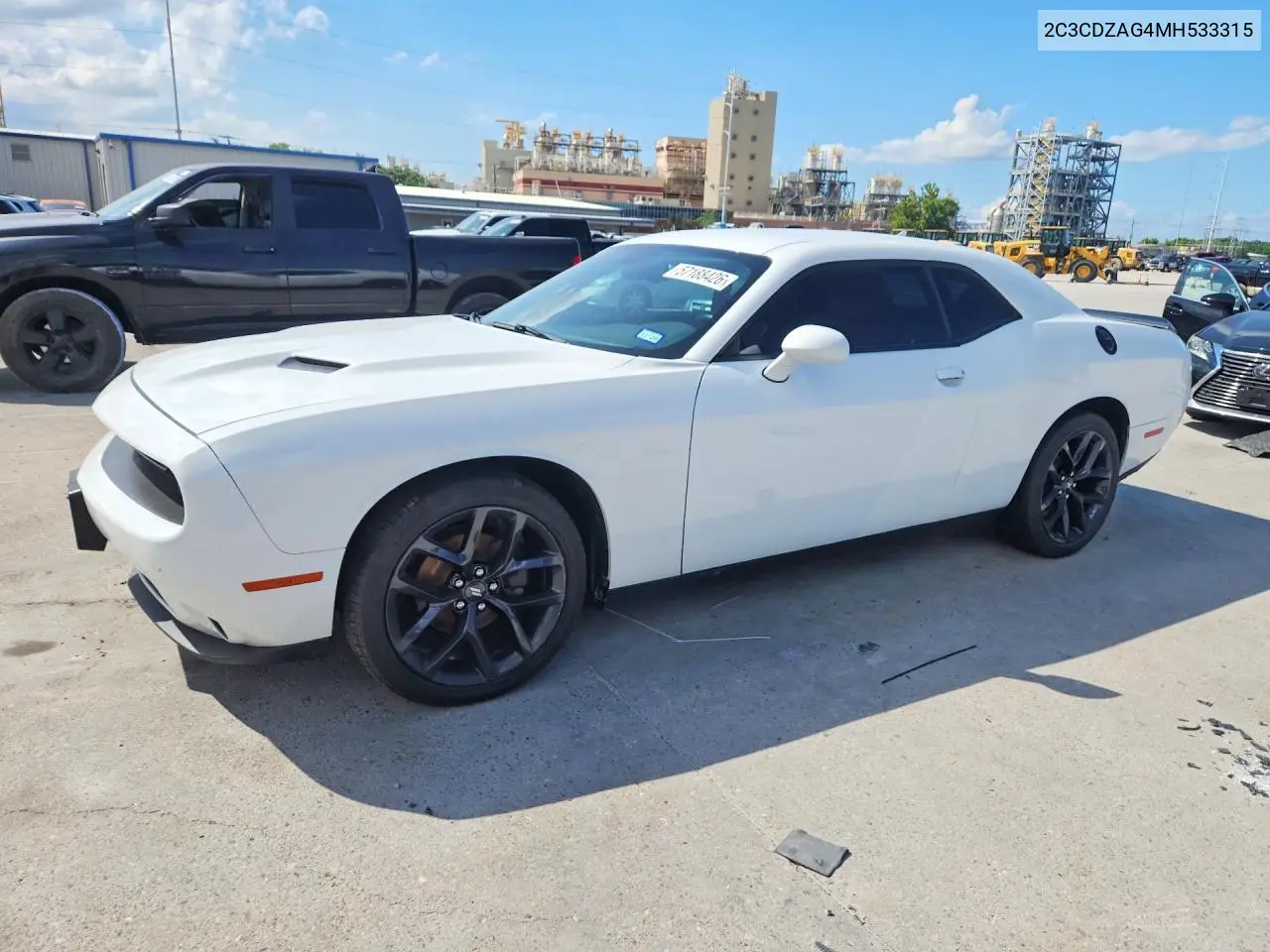2021 Dodge Challenger Sxt VIN: 2C3CDZAG4MH533315 Lot: 57188426