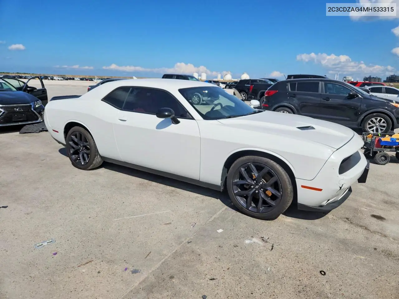 2021 Dodge Challenger Sxt VIN: 2C3CDZAG4MH533315 Lot: 57188426