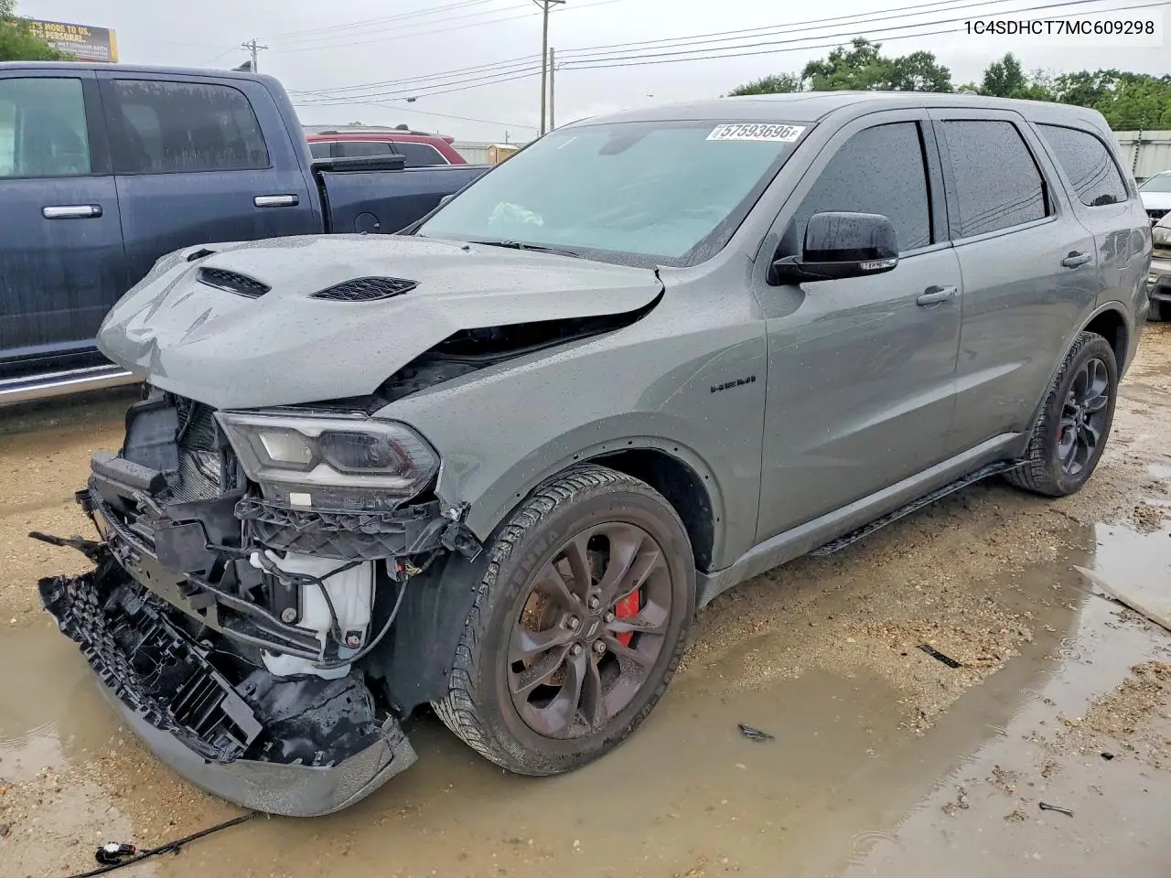 2021 Dodge Durango R VIN: 1C4SDHCT7MC609298 Lot: 57593696