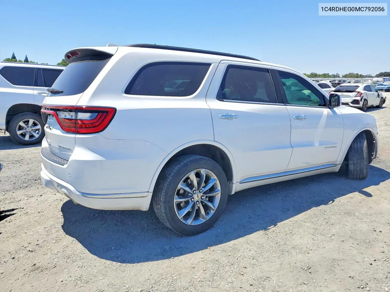 2021 Dodge Durango Citadel VIN: 1C4RDHEG0MC792056 Lot: 57701566