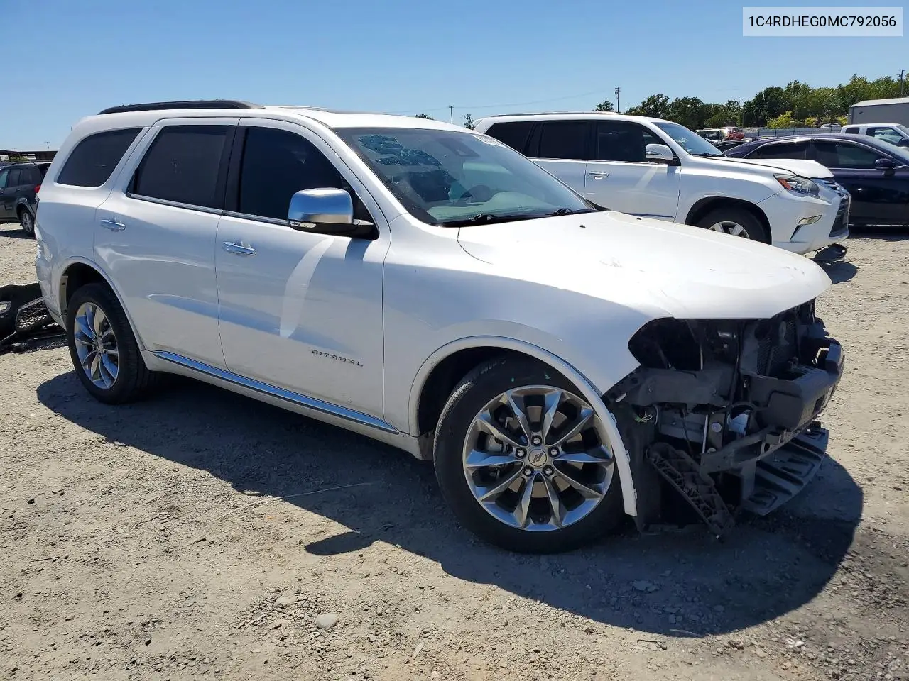 2021 Dodge Durango Citadel VIN: 1C4RDHEG0MC792056 Lot: 57701566