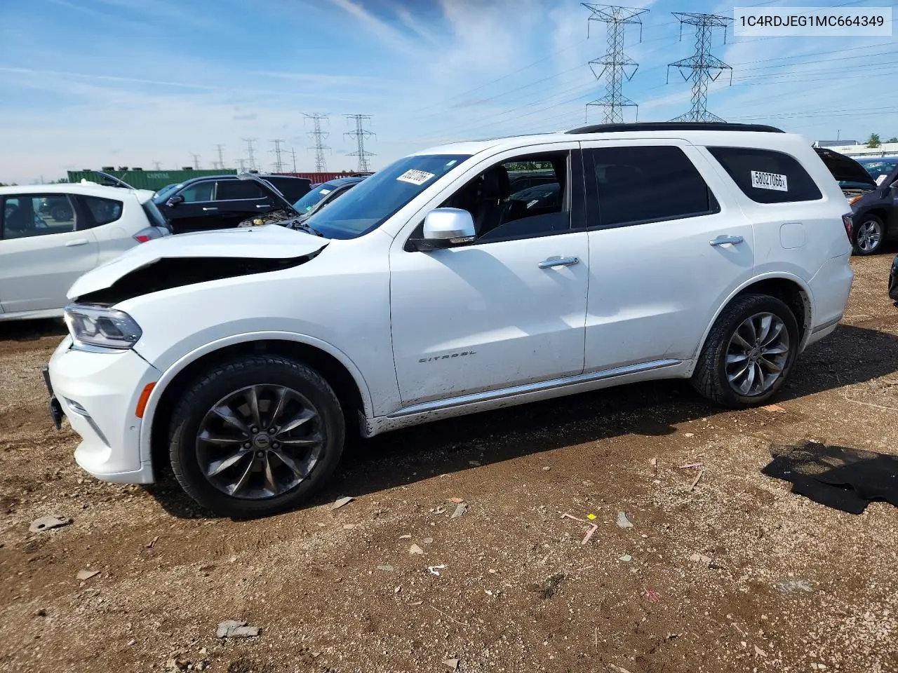 2021 Dodge Durango Citadel VIN: 1C4RDJEG1MC664349 Lot: 58027066
