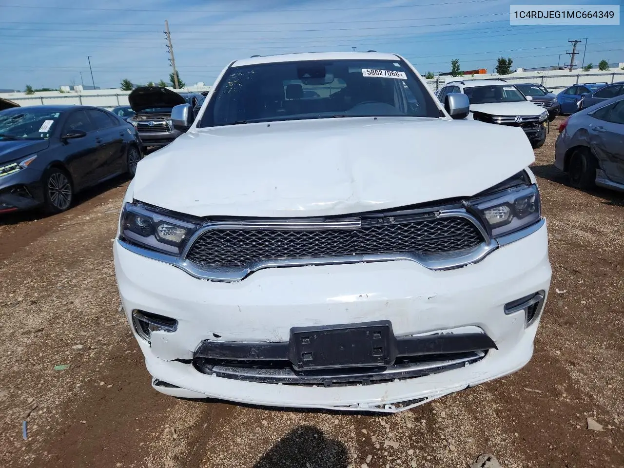 2021 Dodge Durango Citadel VIN: 1C4RDJEG1MC664349 Lot: 58027066