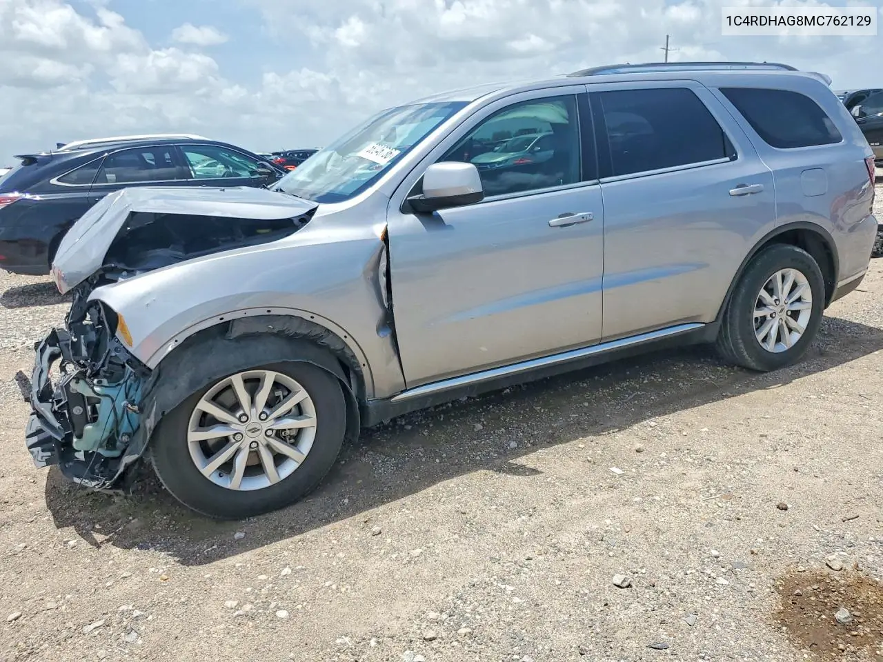 2021 Dodge Durango Sxt VIN: 1C4RDHAG8MC762129 Lot: 58046736