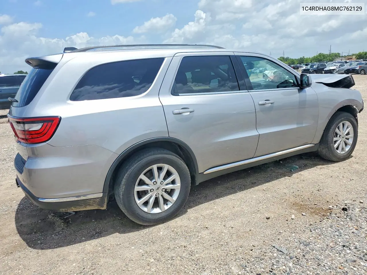 2021 Dodge Durango Sxt VIN: 1C4RDHAG8MC762129 Lot: 58046736