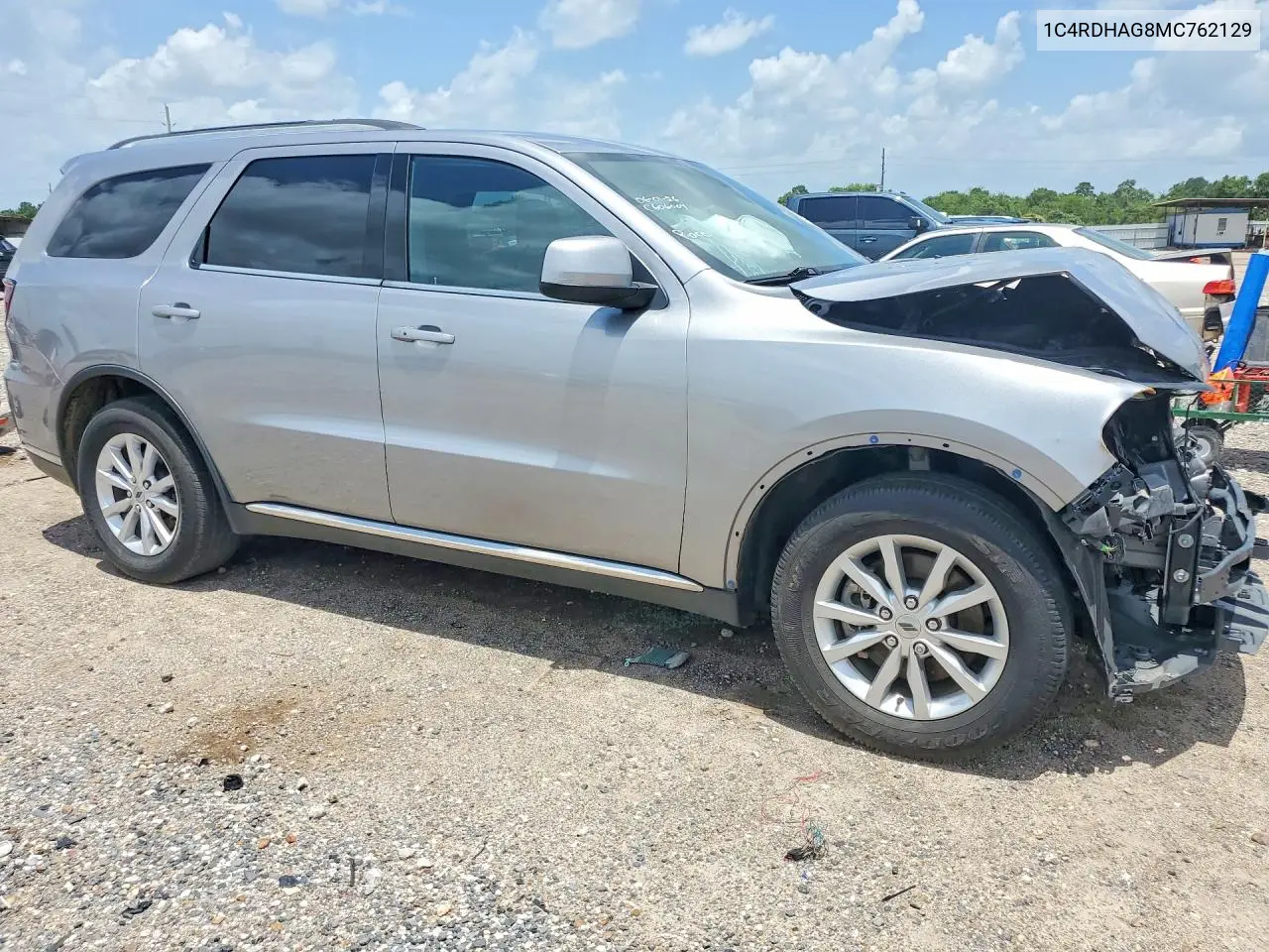 2021 Dodge Durango Sxt VIN: 1C4RDHAG8MC762129 Lot: 58046736