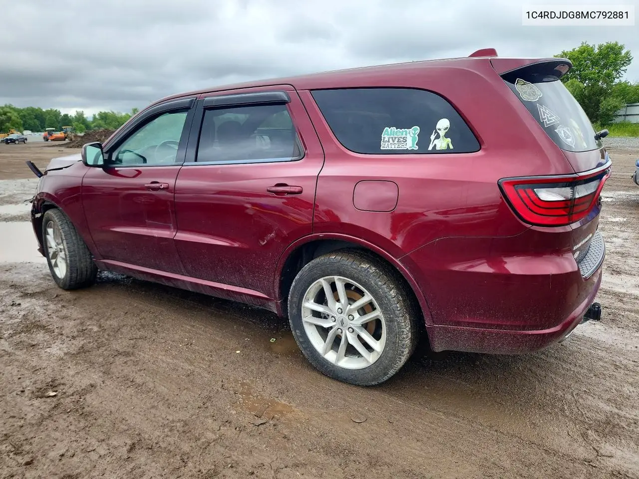 2021 Dodge Durango Gt VIN: 1C4RDJDG8MC792881 Lot: 58074266