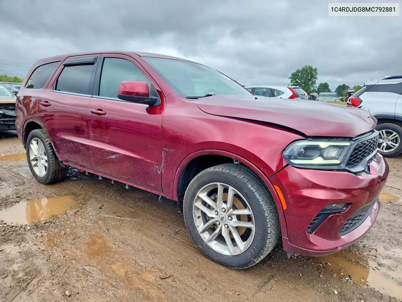 2021 Dodge Durango Gt VIN: 1C4RDJDG8MC792881 Lot: 58074266