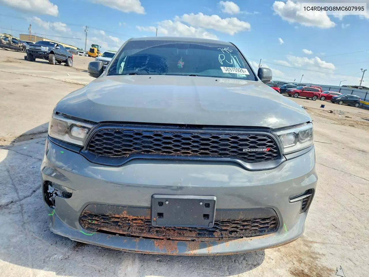 2021 Dodge Durango Gt VIN: 1C4RDHDG8MC607995 Lot: 58970926