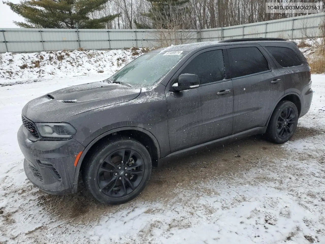 2021 Dodge Durango Gt VIN: 1C4RDJDG3MC627563 Lot: 87489574