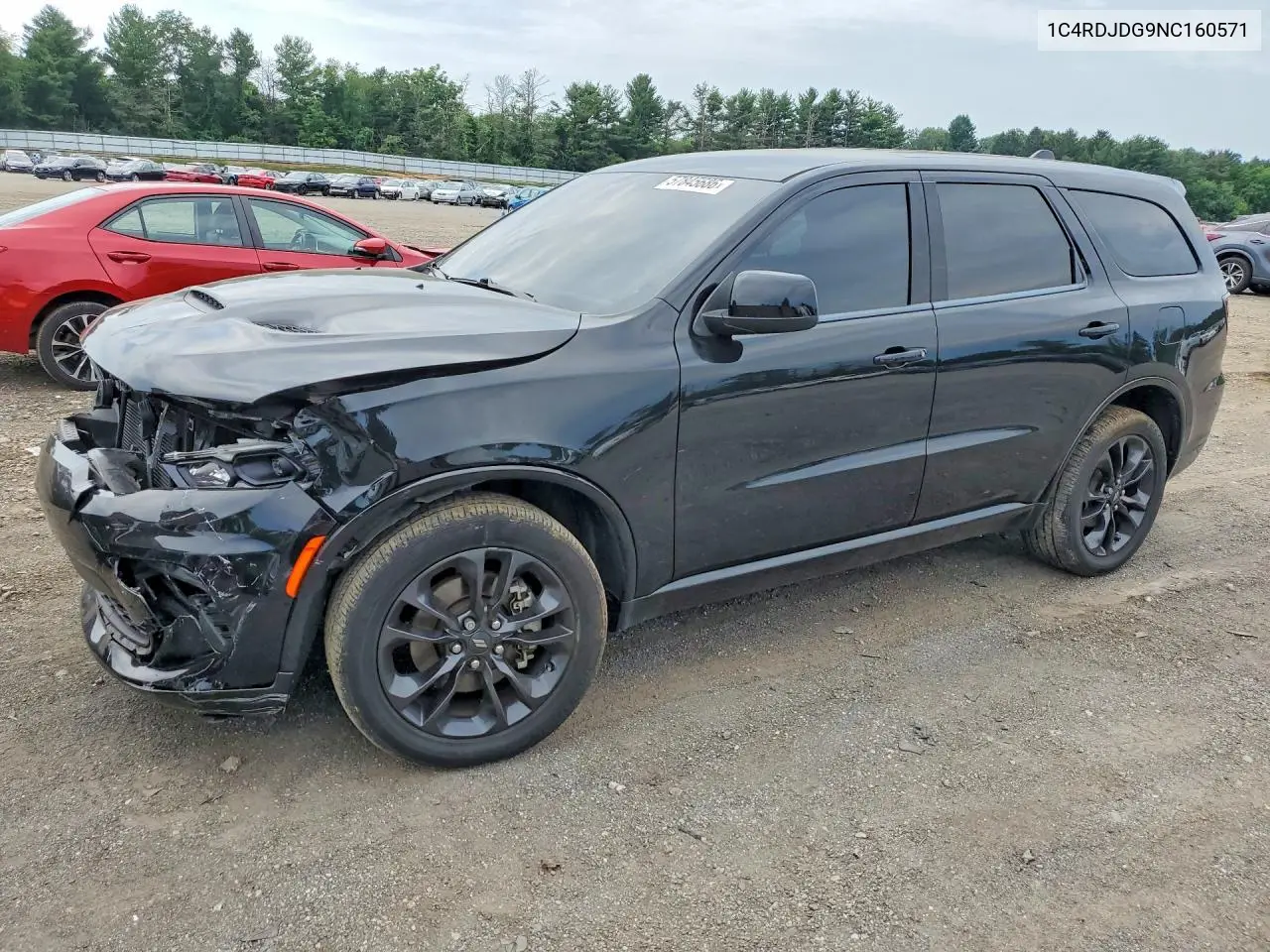 2022 Dodge Durango Gt VIN: 1C4RDJDG9NC160571 Lot: 57845686