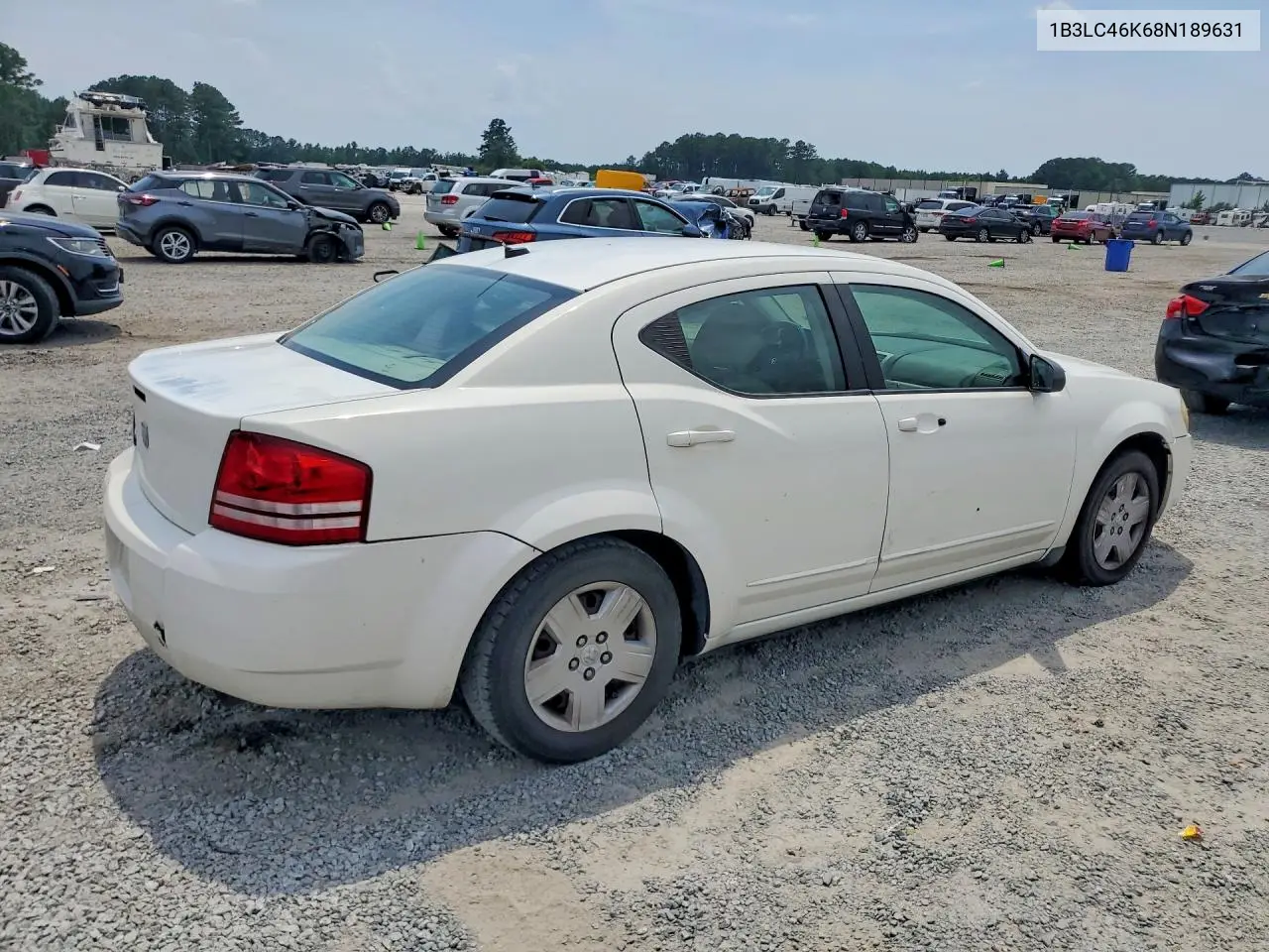 2008 Dodge Avenger Se VIN: 1B3LC46K68N189631 Lot: 56456056