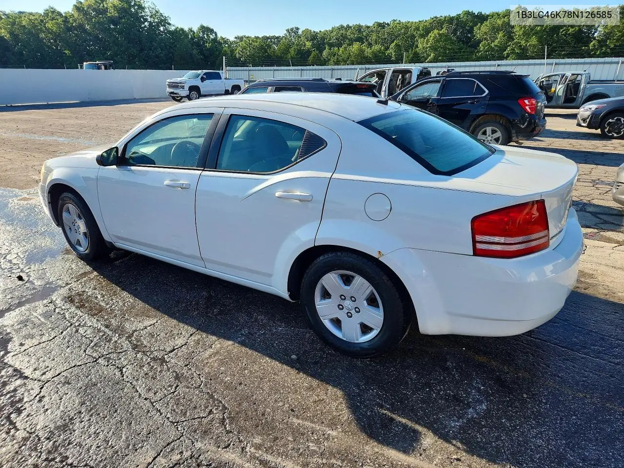 2008 Dodge Avenger Se VIN: 1B3LC46K78N126585 Lot: 56851626