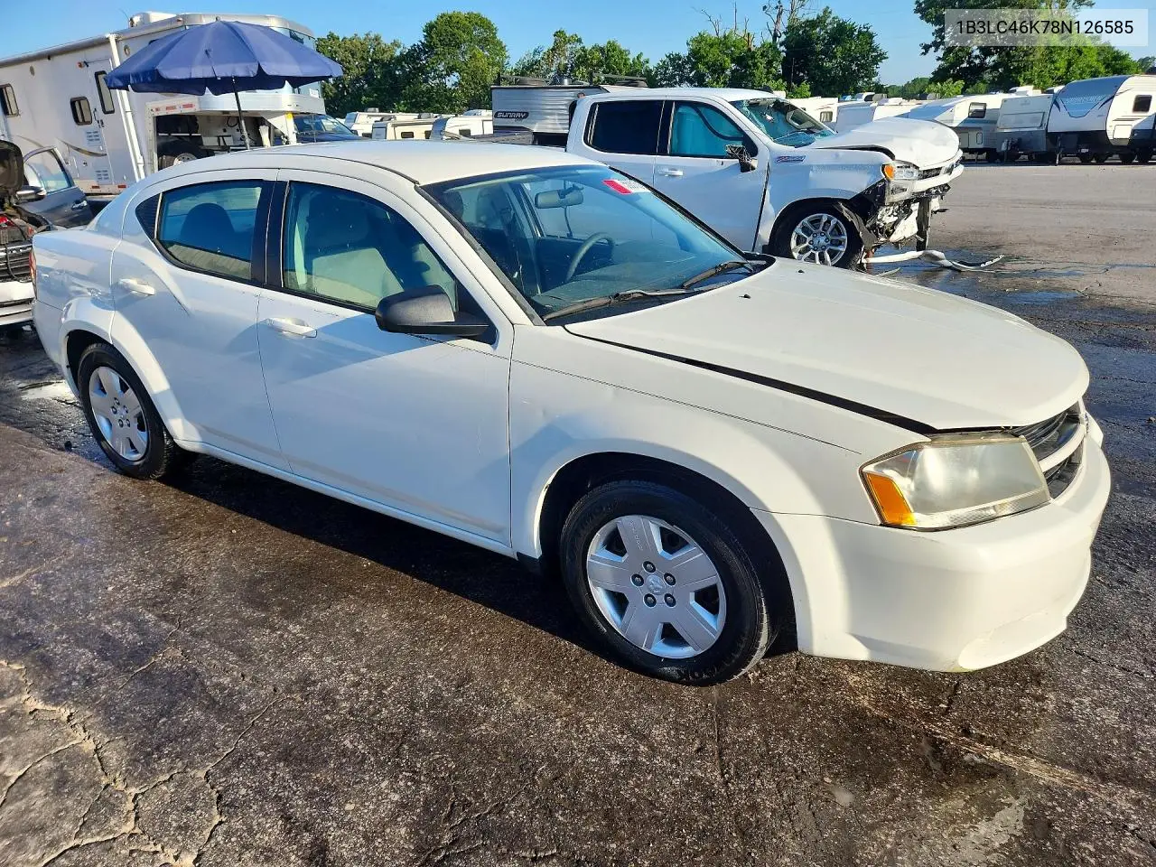 2008 Dodge Avenger Se VIN: 1B3LC46K78N126585 Lot: 56851626