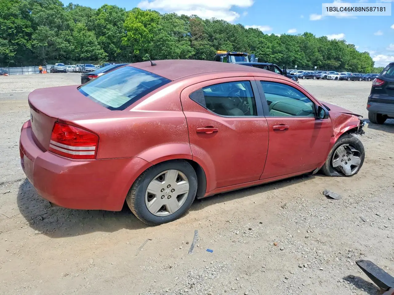 2008 Dodge Avenger Se VIN: 1B3LC46K88N587181 Lot: 57570016