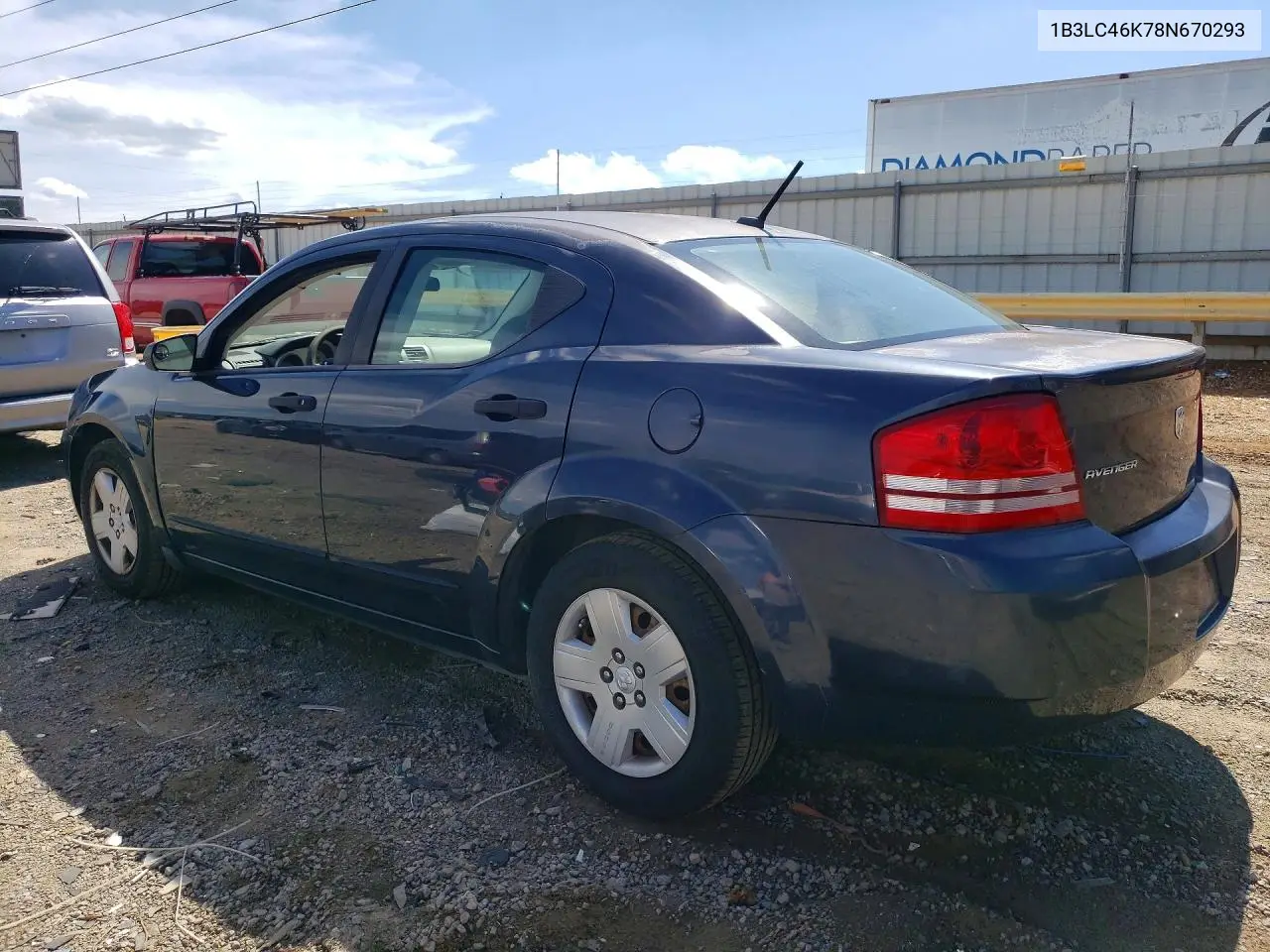 2008 Dodge Avenger Se VIN: 1B3LC46K78N670293 Lot: 57943506