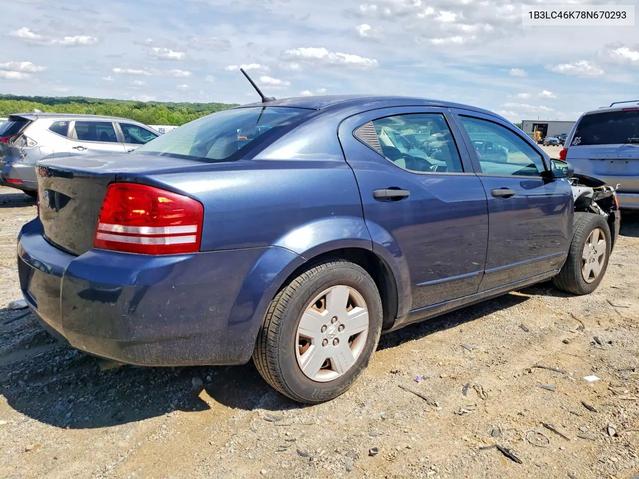 2008 Dodge Avenger Se VIN: 1B3LC46K78N670293 Lot: 57943506