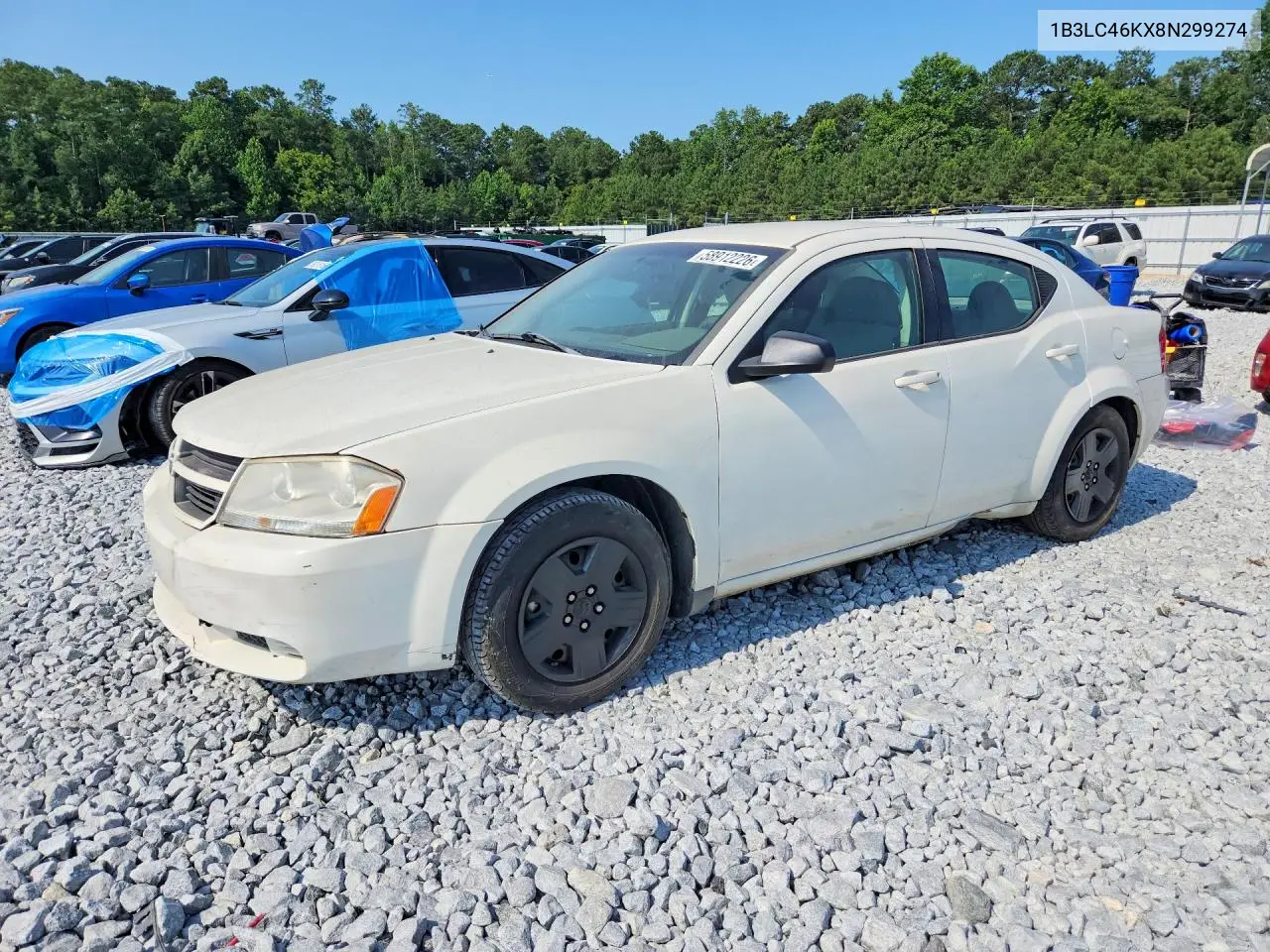 2008 Dodge Avenger Se VIN: 1B3LC46KX8N299274 Lot: 58912226