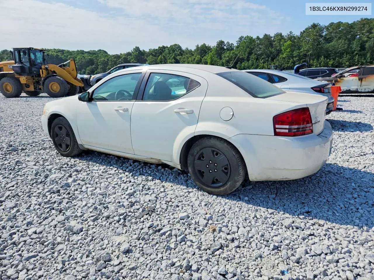 2008 Dodge Avenger Se VIN: 1B3LC46KX8N299274 Lot: 58912226