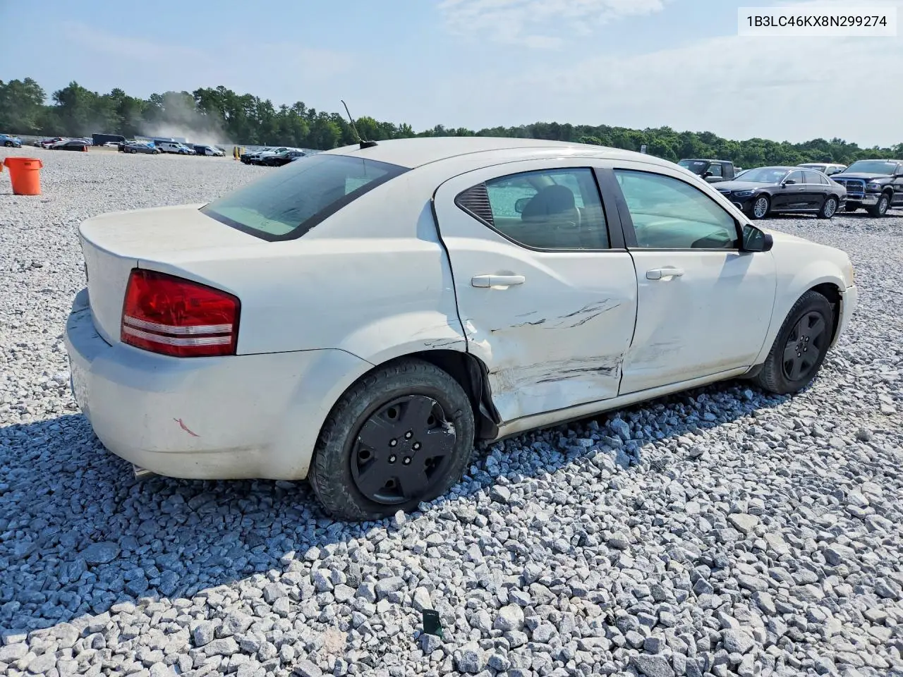 2008 Dodge Avenger Se VIN: 1B3LC46KX8N299274 Lot: 58912226