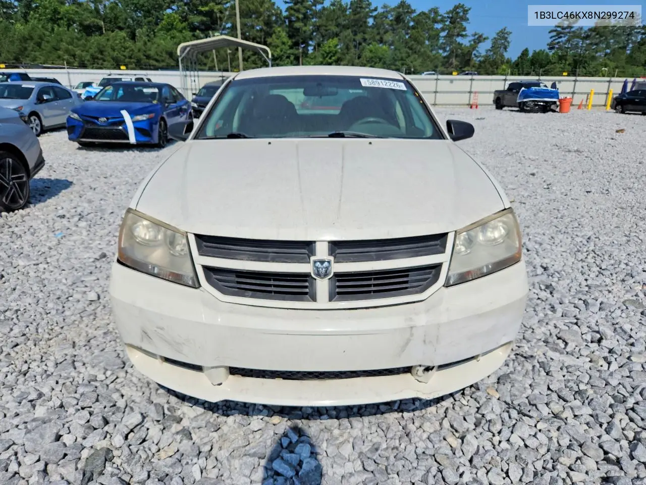 2008 Dodge Avenger Se VIN: 1B3LC46KX8N299274 Lot: 58912226