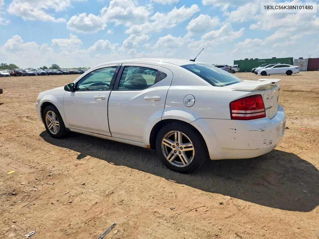 2008 Dodge Avenger Sxt VIN: 1B3LC56K38N101480 Lot: 60160106